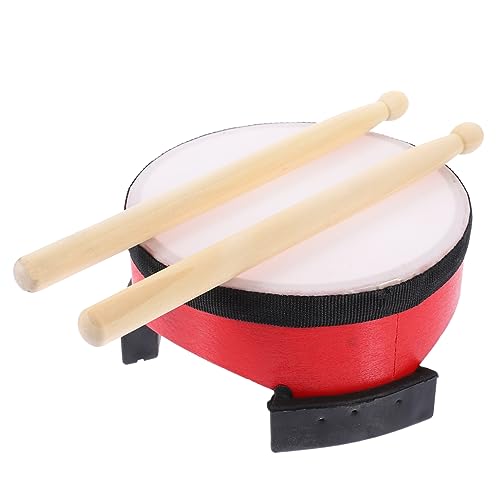 VICASKY 1 Set Musiktrommel Instrument Kunstleder Kleine Trommel Frühes Musikspielzeug Musikspielzeug Holz Rot von VICASKY