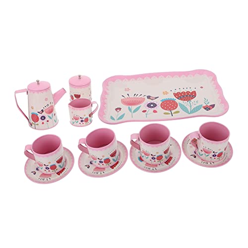 VICASKY 1 Set Nachmittag Tee Küche Pretend Pretend Tee Küche Tee Eisen Rosa von VICASKY