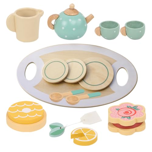 VICASKY 1 Set Teeservice ädchen Teeparty Set Für Kleinkinder Mit Untersetzer Kaffeetassen Und Ideal Für Rollenspiele Und Nachmittagskaffee Feiern von VICASKY