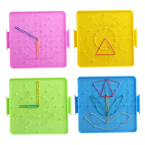 VICASKY 1 Set Nagelbrett Für Schüler Lehr Nagelbrett Spielbrett Für Die Vorschule Lernspielzeug Für Grafische Lerntafel Geoboard Für Das Lernen Zu Hause Mathematik Nagelbrett von VICASKY