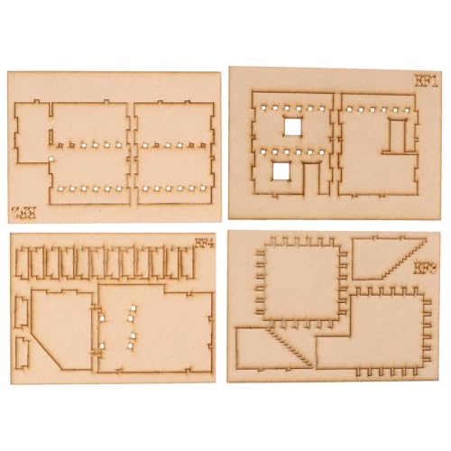 VICASKY 1 Set Nahöstliche Hausbauszene Holz 3D-Puzzle Modell Holz 3D-Puzzle Holzhandwerk DIY Modell Kabinenbausatz Puzzle-Kits Für Kleinkinderhandwerk von VICASKY