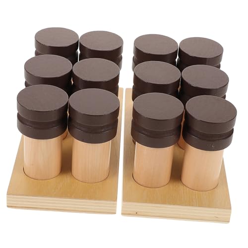 VICASKY 1 Set Olfaktorischen Eimer Geruch Sinn Flasche Olfaktorischen Barrel Montessori Holz von VICASKY