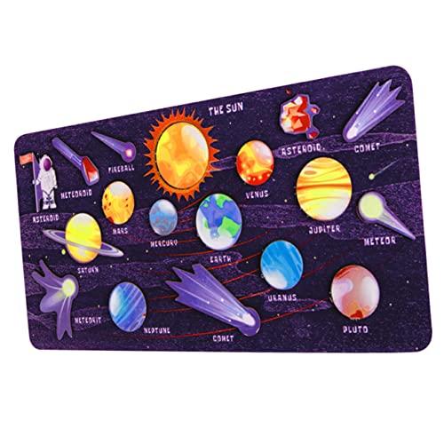 VICASKY 1 Set Planet Puzzle Pädagogisches Holzpuzzle Für Solar System Lernspielzeug Zur des Wissens Über Planeten Und Das Universum Ideal Für Kreative Entfaltung Und Spaß von VICASKY