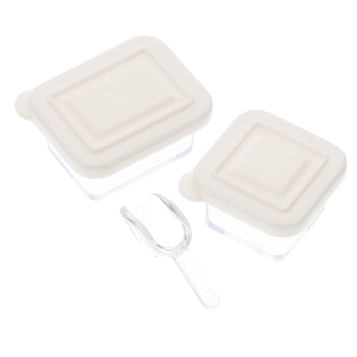 VICASKY 1 Set Puppenhaus Dekoration Transparenter Miniatur Bento Koffer Modell Miniatur Lunch Case Kunststoff Puppenhaus Lunch Case von VICASKY