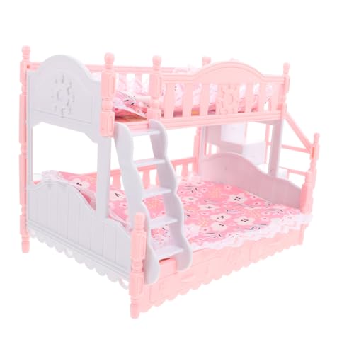 VICASKY Miniatur Zubehör 1 Set Miniatur Etagen Bett für Puppenhaus Bett Ornament von VICASKY