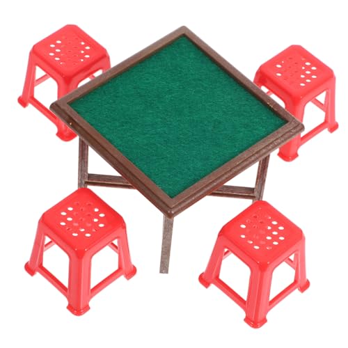 VICASKY 1 Set Puppenhaus Mahjong Tisch Kit Puppen Puppenhaus Mini Van Künstliches Heimspielzeug Gefälschte Häuser Puppenhaus Zubehör Puppenhaus Stühle Tisch Puppenhaus Möbel von VICASKY