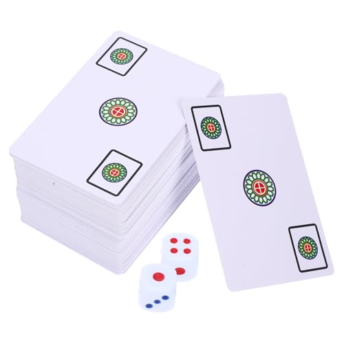 VICASKY 1 Set Reise Mahjong Kacheln Mahjong Karte Reisespielzeug Chinesisches Mahjong Kartenspielzeug Mahjong Kartenspiel Mahjong Karte Für Heimspiel Mahjong Karte Mahjong von VICASKY