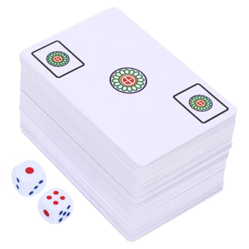 VICASKY 1 Set Reise Mahjong Kacheln Mahjong Karten Spiel Mahjong Spielkarte PVC Mahjong Karten Set Spiel Mahjong Kartenspiel Zubehör Party Mahjong Karte Reise Tischspiel von VICASKY