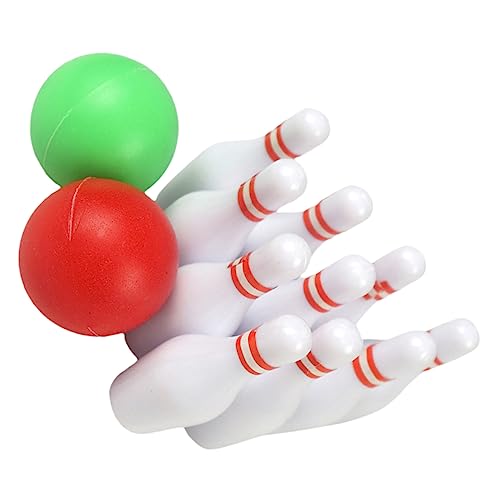 VICASKY 1 Set Schmuck Bowling Desktop Bowling Sport Puppenhaus Dekoration Kunststoff Pretend Puppenhaus von VICASKY