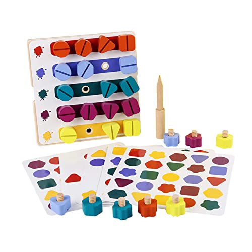 VICASKY 1 Set Schraubenspielzeug Für Puzzle Für Formen Und Schraubenerkennung Lernspielzeug Für Kreative Und Motorische Fähigkeiten Ideal Für Jungen Und ädchen von VICASKY