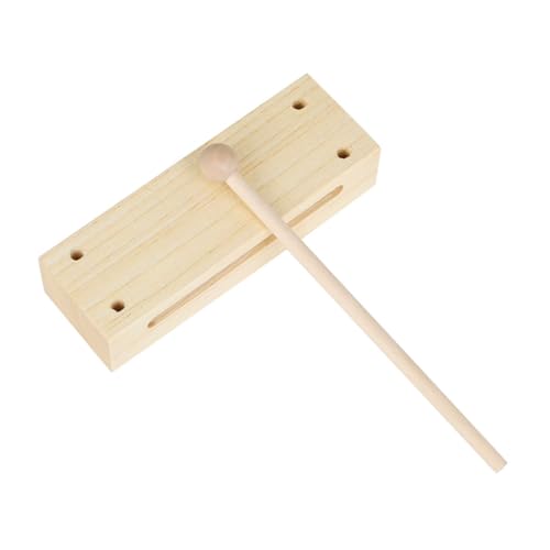 VICASKY 1 Set Ton Klöppel Instrumente Musik Zweiklang Musikinstrument Pädagogisches Musikinstrument Musik Pädagogisches Musikspielzeug Holz Beige von VICASKY