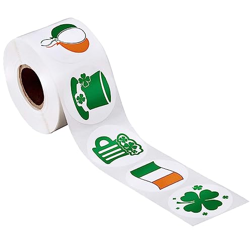 VICASKY 1 St Parieren Aufkleber Tags Tag Aufkleber wasserdichte Aufkleber Nagelaufkleber Verpackungsaufkleber St Patrick's Day Aufkleber Verpackungsetiketten Telleraufkleber von VICASKY