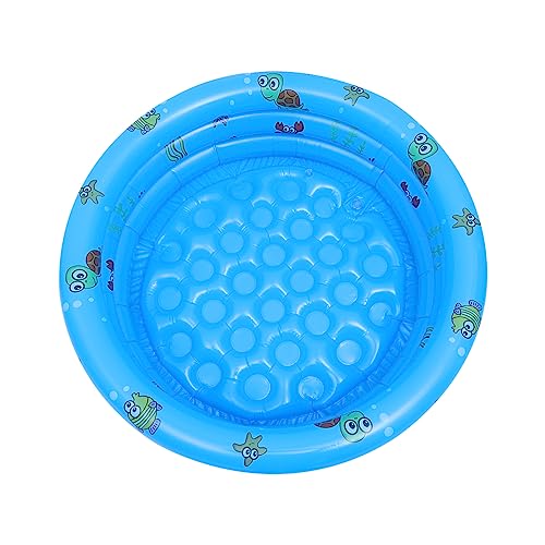 VICASKY 1 Stück Aufblasbarer Swimmingpool Mit DREI Ringen Aufblasbare Badewanne Für Babys Kleinkinder Badewannenspielzeug Wasser Kinderbadewanne Wassersprinkler Für Sommer von VICASKY