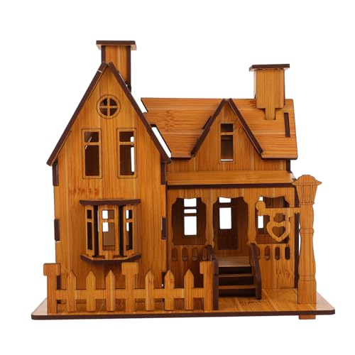 VICASKY 1 Stück Kreative Holzhaus Modell Puzzle Spielzeug DIY Montieren Spielzeug Pädagogisches Spielzeug von VICASKY