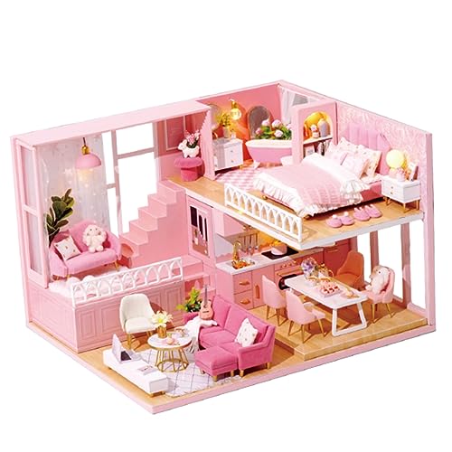 VICASKY 1 Stück Mini Wohnung DIY Wohnung Miniatur DIY Anleitung Zusammenbauen Spielzeughütte Modell Mini DIY von VICASKY