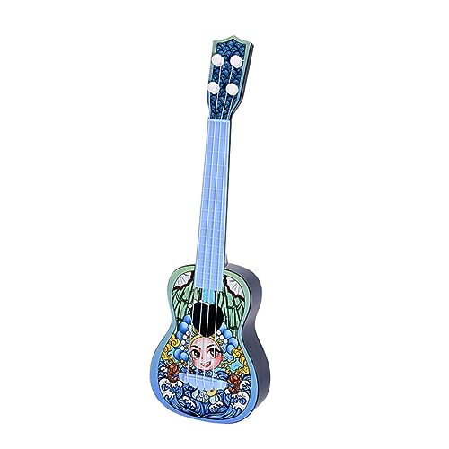 VICASKY 1 Stück Ukulele Kindermusik Kinderspielzeug Kleinkind Musikgitarren Für B Mini Gitarre Für Kleinkinder Mini Kleinkindgitarre Kunststoff Blau von VICASKY