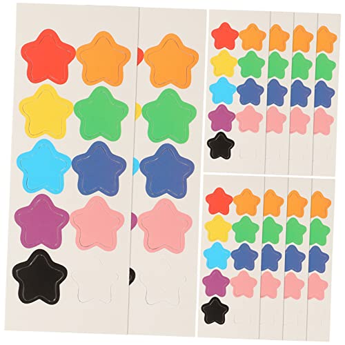 VICASKY 10 Blätter Bunte Aufkleber Sternaufkleber Whiteboard Für Kühlschrank Cartoonaufkleber Kühlschrank Whiteboard Nagelaufkleber Dekorative Aufkleber Kleber von VICASKY