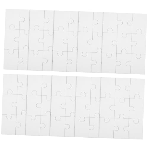 VICASKY 10 Blätter Leere Puzzles DIY-versorgung Fertige Leere Rätsel An Puzzle-rohlinge Zeichnen Leeres Puzzle Zubehör Basteln DIY-rohlinge-Produkte Leere Rätsel Zum Zeichnen Beige Hölzern von VICASKY