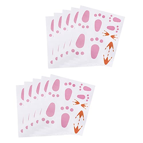 VICASKY 10 Blatt Kaninchen-Fußabdrücke-Aufkleber Party Halloween Hasen Aufkleber Easter Stickers tischdeko Ostern ostegeschenke Osterhasen- und Kükenaufkleber Aufkleber mit Ostermotiv PVC von VICASKY