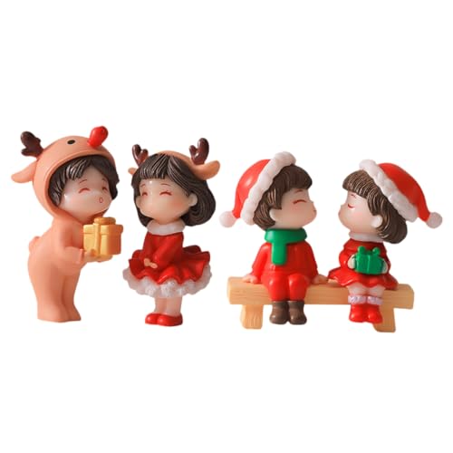 VICASKY 10 Paar Mini-Paarfiguren Weihnachtspaarstatue Weihnachtsschmuck miniaturfiguren miniaturen Figuren Weihnachtsdekorationen Hochzeitsdekorationen Bezaubernde Paarfiguren Wohnkultur von VICASKY