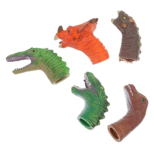 VICASKY 10 STK Handpuppenspielzeug Tyrannosaurus Handpuppe Kopf Marionette Tierische Fingerpuppen hühner Spielzeug Dinosaurier handpuppe Fingerpuppen Spielzeug Daumen Spielzeug Plastik von VICASKY