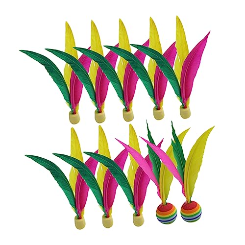 VICASKY 10 STK elastisches Badminton Federball Set Tischtennis zubehör gieskanne kinderspielzeug jucarii pentru copii kinderspielzeuge Spielzeug für Kinder Children Toys Kinder-Badminton von VICASKY