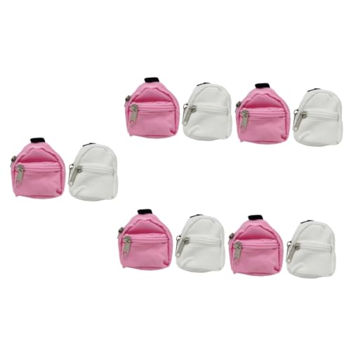 VICASKY 10 STK Simulation Schultasche kinderspielzeug Kinder Spielzeug Mini-Puppentasche Rucksäcke für Minipuppen Mini-Rucksack Mädchenrucksack dekorative Puppenschultasche Puppenrucksack von VICASKY