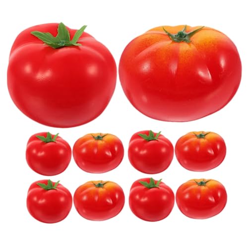 VICASKY 10 Stück Frühkindliche Lehrmodelle Künstliche Tomate Küchendekoration Gefälschtes Gemüse Gefälschte Gemüsedekoration Lebensechte Tomatenmodell Gefälschte Tomate Falscher von VICASKY