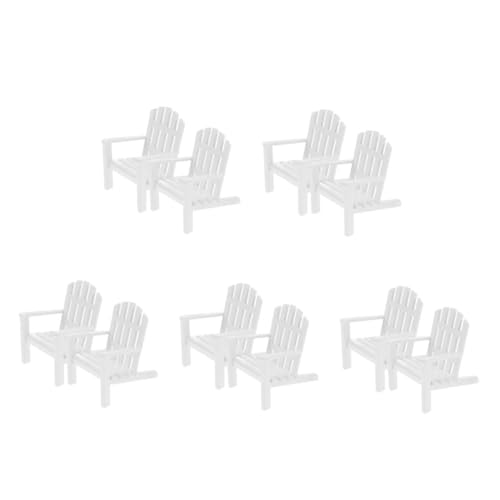 VICASKY 10 Stück Miniatur Stuhl Maßstab Holz Weiß Puppenhaus Möbel Dekoration Hochzeitskuchendeko Strand Thema Sammelobjekt VICASKY 10 Stück Miniatur Stuhl Maßstab Holz Weiß Puppenhaus Möbel Dekoration Hochzeitskuchendeko Strand Thema Sammelobjekt von VICASKY
