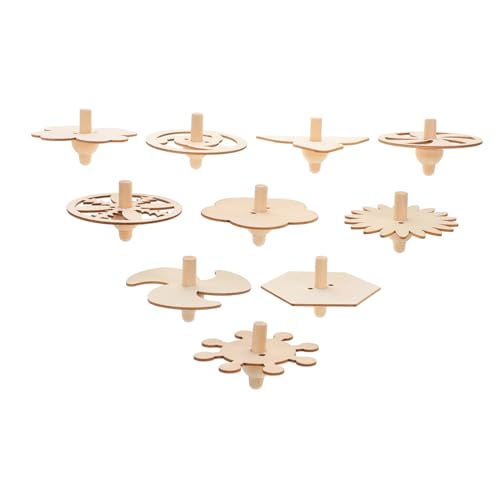 VICASKY 10 Stück Teiliges Holz Drehscheibe Bastelset zum Bemalen DIY Robuste Unbemalte Holz Spinning Tops Fördert Feinmotorik für Kindergarten und Kindergeburtstag VICASKY 10 Stück Teiliges Holz Drehscheibe Bastelset zum Bemalen DIY Robuste Unbemalte Holz Spinning Tops Fördert Feinmotorik für Kindergarten und Kindergeburtstag von VICASKY