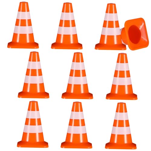 VICASKY 10 Stück Teiliges Verkehrszeichen Miniatur Verkehrskegel Lernspielzeug für Verkehrserziehung und Kreative Rollenspiele VICASKY 10 Stück Teiliges Verkehrszeichen Miniatur Verkehrskegel Lernspielzeug für Verkehrserziehung und Kreative Rollenspiele von VICASKY
