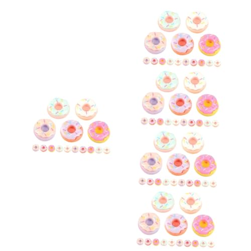 VICASKY 100 STK Mini-Donuts Miniatur-dessertmodell Lebensechtes Dessertmodell Mini-küchenszenendekor Fake-Donut-Ornament Mini-Donut-dekor Mini-hausmodell Mini- -küchenzubehör Harz von VICASKY