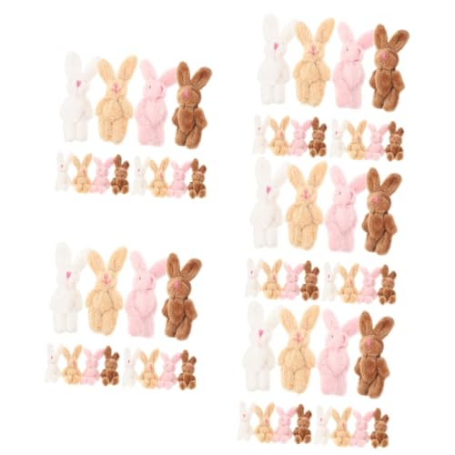 VICASKY 100 STK Plüschhasenpuppe Plüschtier Hasenspielzeug für Kinder Kleiner Hase Mini-Osterhasen hasenkuscheltiere Hasen stofftier Mini-Puppen Hase Babyspielzeug kurzer Plüsch von VICASKY