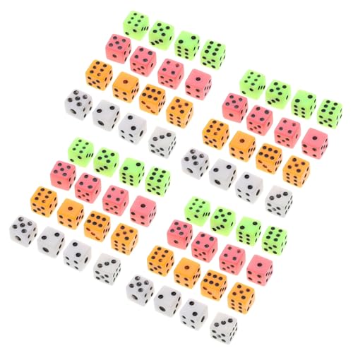VICASKY 100 Stück Mini Würfel Set Bunte Kunststoff Würfel mit Quadratischen Kanten Sechsseitig Tragbar für Brettspiele Party Spiele DIY Zubehör VICASKY 100 Stück Mini Würfel Set Bunte Kunststoff Würfel mit Quadratischen Kanten Sechsseitig Tragbar für Brettspiele Party Spiele DIY Zubehör von VICASKY