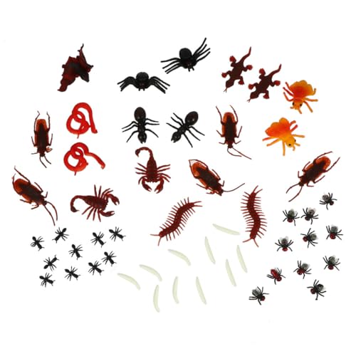 VICASKY 100-Teiliges Set simuliertes Insektenspielzeug -Requisiten Tausendfüßler Requisiten Halloween Halloween Toys Halloween gespenstisch Halloween-Trickspielzeug PVC von VICASKY