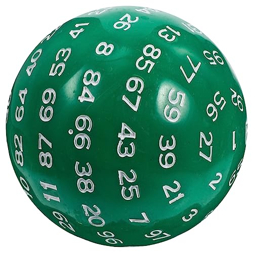 VICASKY 100 Würfelspiel Spiel Würfel kosmische gemischte Würfel mehrseitige Würfel 12-seitiger Würfel spielwürfel spielewürfel Requisiten für Brettspiele Leichter Zahlenwürfel Acryl Green von VICASKY