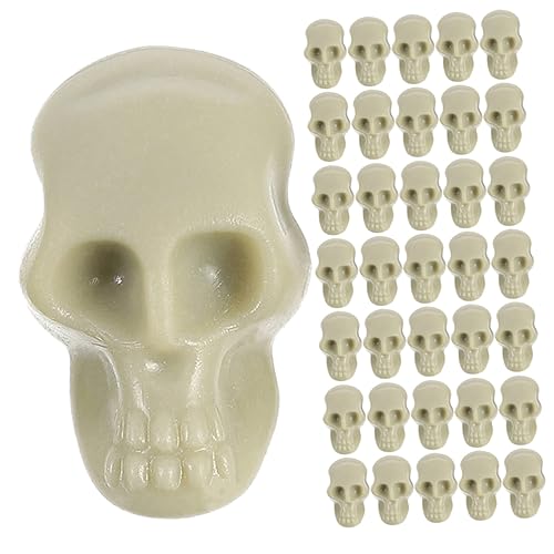 VICASKY 100St Halloween Spielzeug Halloween Toys Halloween-Kessel Halloween-Streich-Requisiten Halloween deko tortendeko Einschulung Halloween-Schädelverzierung Mini-Schädel- Plastik von VICASKY