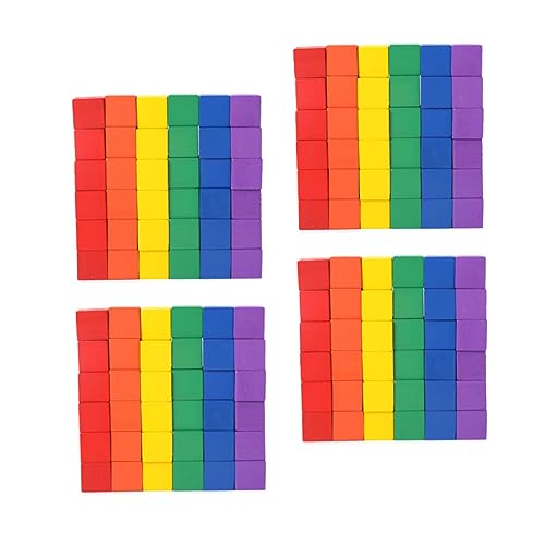 VICASKY 100St Kleiner Block Building Blocks for Geschichtenwürfel Spielzeugblöcke Geschwindigkeitswürfel Würfelblöcke Bastelwürfel quadratischer Holzblock Würfel selber Machen Hölzern von VICASKY