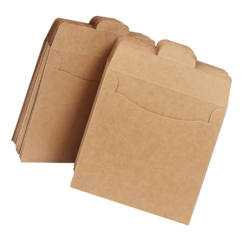 VICASKY 100st Disc-Tasche Universeller Zündschalter Roter Handfächer Trennblätter Für Fotoalben Präsentationsständer Mit Gewinde Europäisches Ausstellungsregal Kraftpapier Light Brown von VICASKY