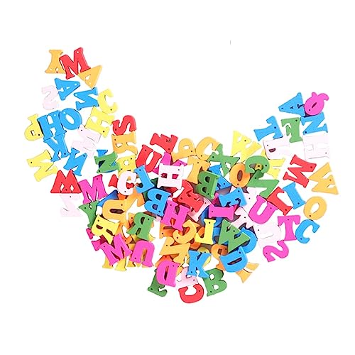 VICASKY 100st Weihnachtsholzscheibe Basteln Für Kinder Bastelbriefe Kinder Spielset Verzierungen Zum Basteln Alphabet-Spielzeug Lernspielzeug Für Kinder Dekor Kinderspielzeug Bambus von VICASKY