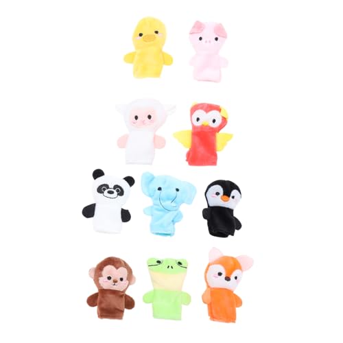 VICASKY 10St Fingerpuppe Spielzeug plüschtier Puppenkostüme Lustige Puppen puppenkleidung Animals Tierpuppen Puppentheater Plush Toys stofftiere spielsachen puppentrage PP Baumwolle von VICASKY