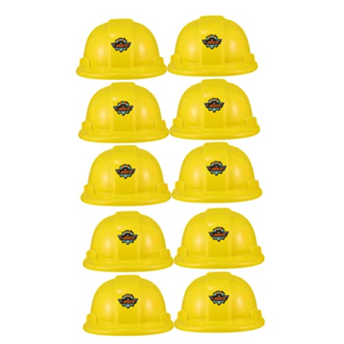 VICASKY 10St -Schutzhelm bauarbeiterhelm Baustellen Schutzhelm für Gelbe Partyhüte für gelbes Bauhutspielzeug Arbeitermützen Plastik Yellow von VICASKY