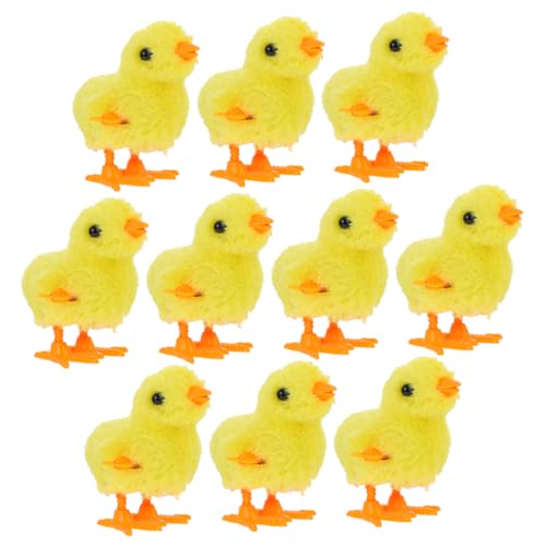 VICASKY 10St Uhrwerk Huhn Küken Hühner Toys jucarii pentru copii Animal Toys Funny Presents Soft Toy Kid Toys Plüsch Huhn versorgen Kinderzubehör Kinderbedarf Plastik von VICASKY