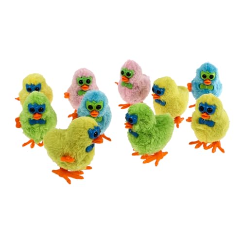 VICASKY 10St Uhrwerk Huhn für kinderspielzeug kauspielzeug Tier Plush Chicken Toys kleines Hühnchenspielzeug Uhrwerkspielzeug Uhrwerk Plastik von VICASKY