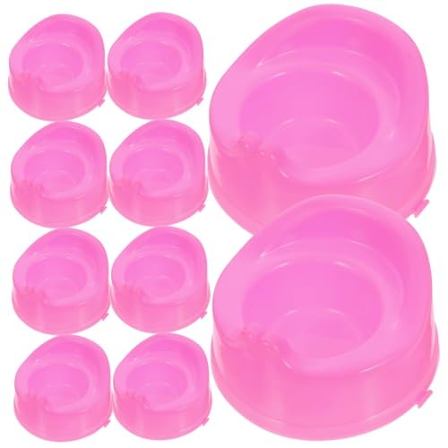 VICASKY 10pcs Puppentoilette Mini-töpfchen Puppenhaus Mini-Toilette Puppenhaus Zubehör Tu So, Als Würdest Du Toilette Mini-basteldekore Puppenhausdekorationen Plastik Rosa von VICASKY