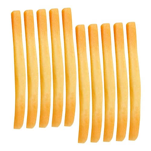 VICASKY 10st Gefälschte Pommes Frites Pommes-Frites-küche Küchenzubehör Künstliche Requisiten Pommes-Party-Trick Simulation Pommes Frites Küchenmodell Frittiertes Modell Pommes-Modell PVC von VICASKY