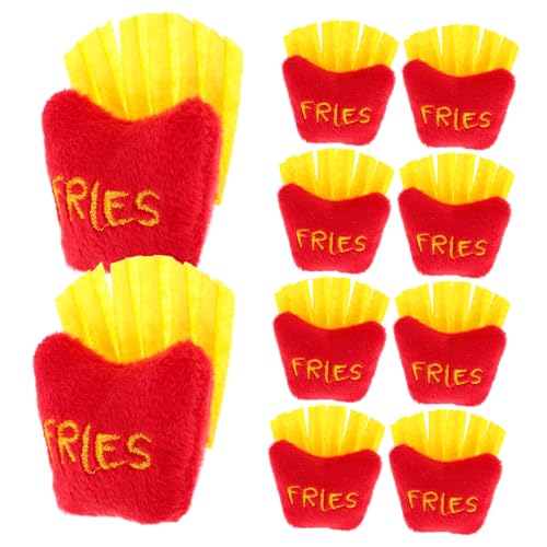 VICASKY Simulation Pommes Frites Plüsch 10 Stück Pommes Frites Modell Stofftier Spielzeug für Jungen und Mädchen von VICASKY