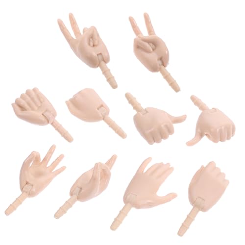 VICASKY 10st Zubehör Für Puppenhandset Mit 22 Gelenken Puppenbausatz -babytrage Für Puppen Miniatur-puppenhaus-bausatz Realistische Babypuppe Seltsam Winzige Falsche Hände Plastik von VICASKY