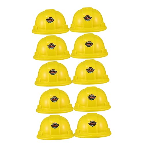 VICASKY 10st -schutzhelm Motorhaube Für Weißer Schutzhelm Roter Schutzhelm -werkzeugbank Bauhelm Helm Schutzhelme Baumütze Für Plastik Yellow von VICASKY