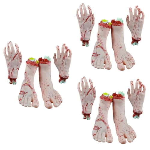 VICASKY 12 STK Halloween-körperteile Menschliche Teile Halloween-Dekorationen Streich-Requisite Halloween-Requisiten Pennywise-Dekorationen Für Halloween Hände Stütze von VICASKY